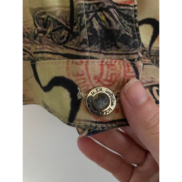 Vintage Impulse California Colorful Banque Coloniale Button Down Jacket 2XL - Picture 4 of 8